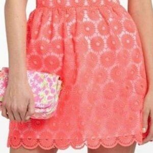 Lilly Pulitzer Tate Skirt-Fiesta Pink Pinwheel Organza